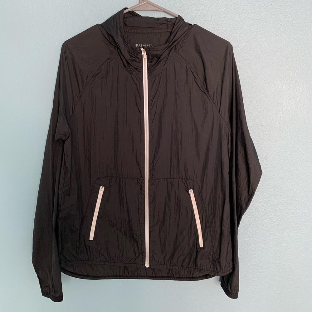 Athleta black windbreaker